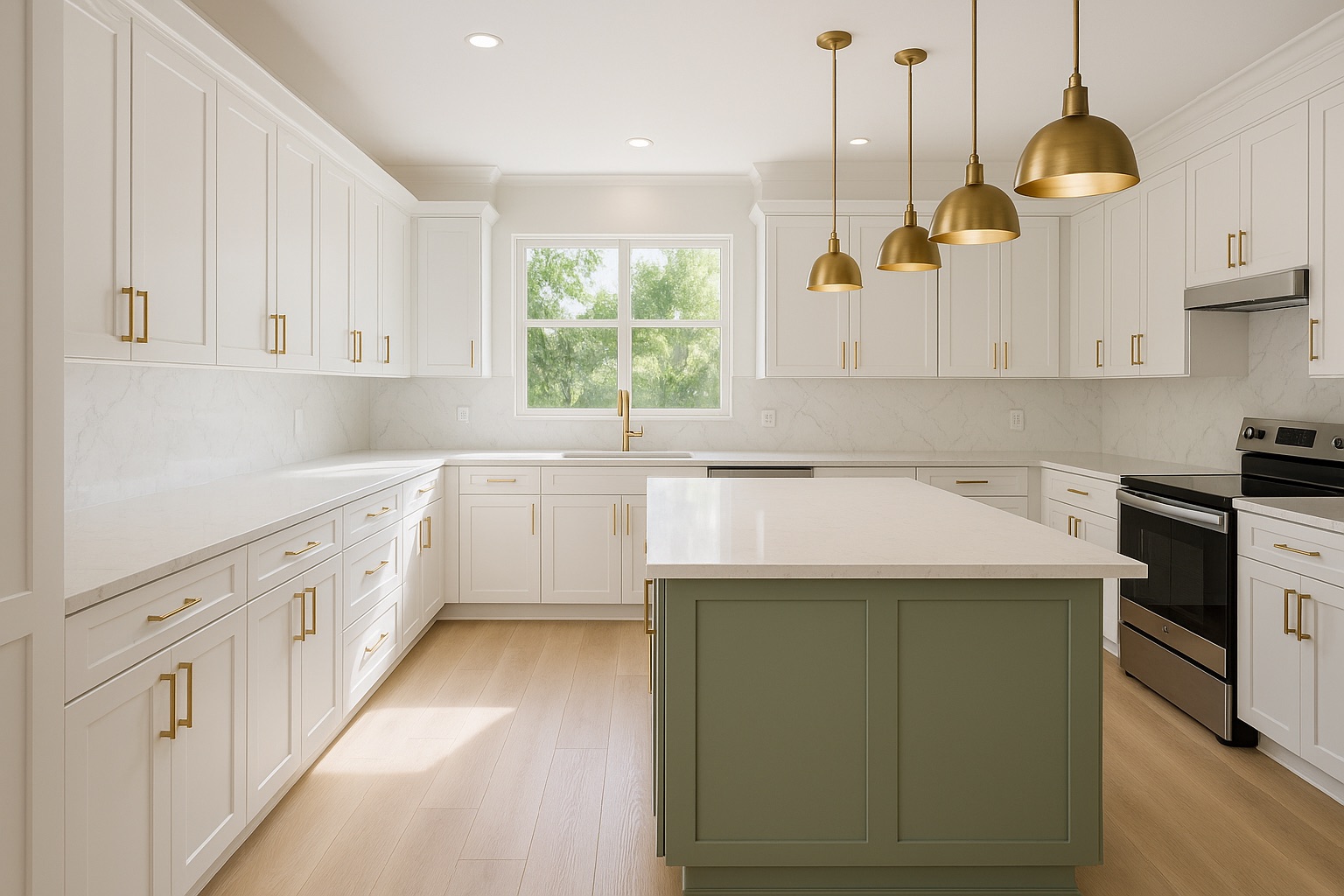 The same kitchen after the remodel
